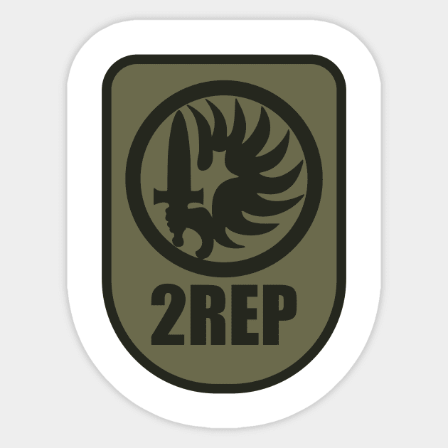 2 REP Foreign Legion Patch (subdued) Sticker by Firemission45
